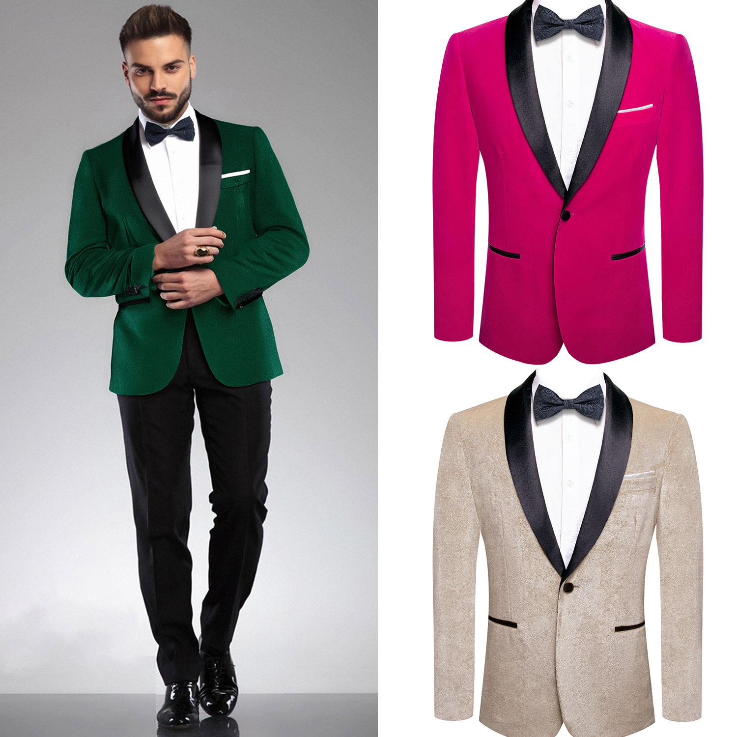 Men Formal Wear Without Suit - Chaqueta de traje con diseño de
