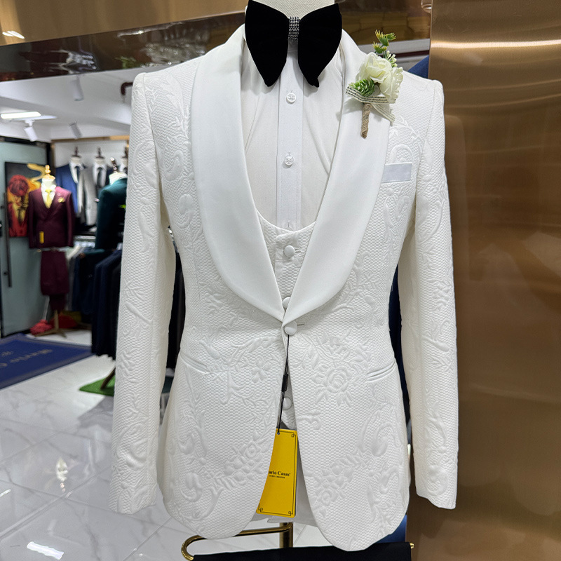 Formal Wear For Men Black Suit - Traje de Boda para Hombre, Blanco,