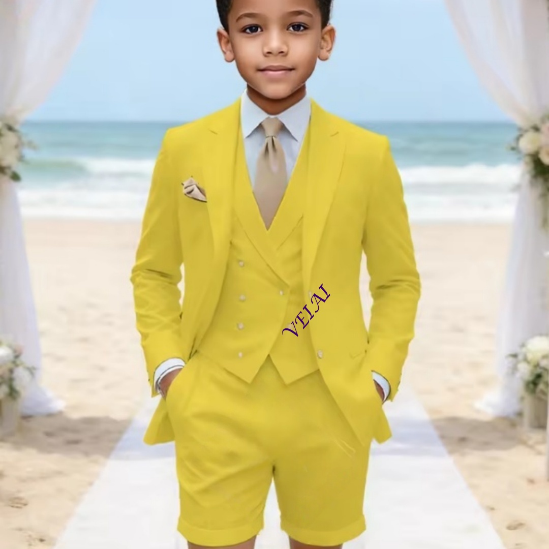Mens Formal - Traje de lino clásico de tres