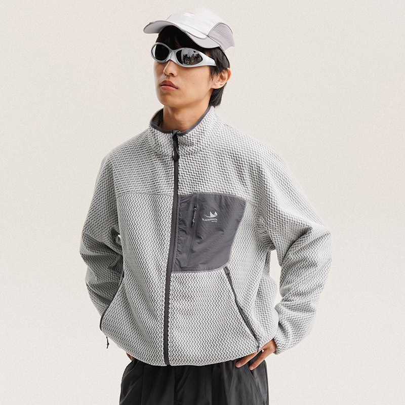 Wool Suit Jacket - Chaqueta de Forro Polar con Rayas