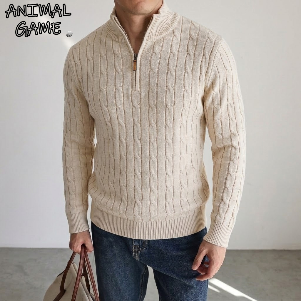 Nuevo Suéter de Punto Trenzado - Wool Suit Jacket reseña y precio