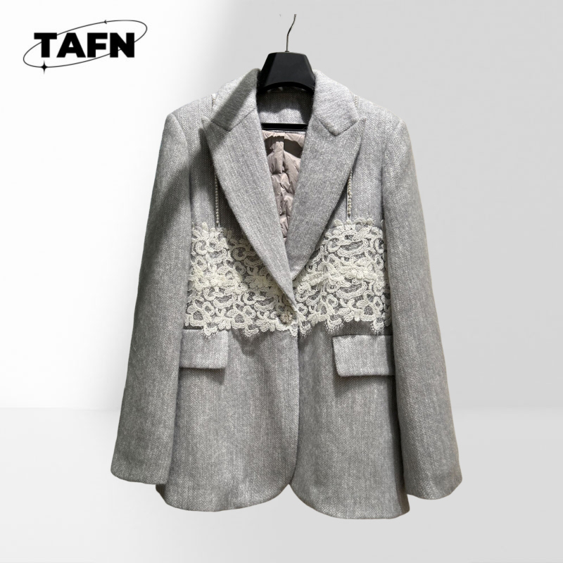 Blazer Clásico a Cuadros para  - Wool Suit Jacket reseña y precio