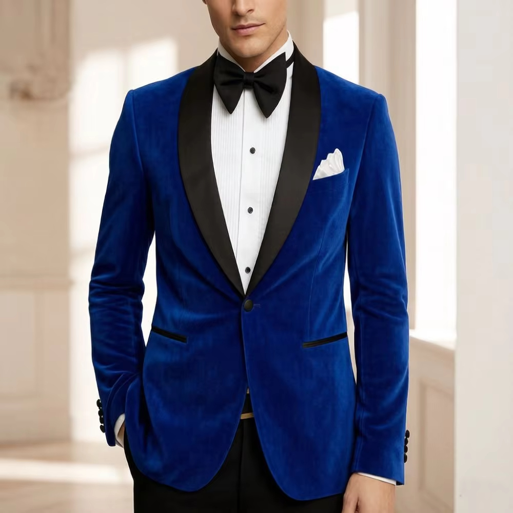 Traje de terciopelo ajustado p - Formal Wear For Men Black Suit reseña y precio