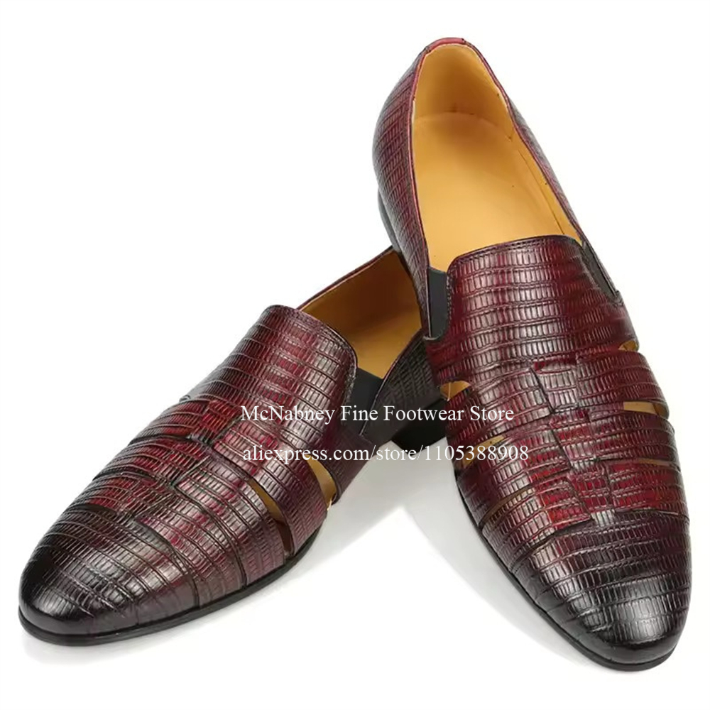 Mocasines de Cuero de Lagarto  - Men'S Formal Wear In Wedding reseña y precio