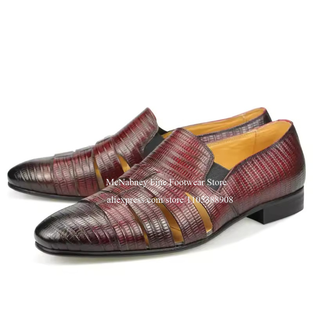 Mocasines de Cuero de Lagarto  - Men'S Formal Wear In Wedding reseña y precio
