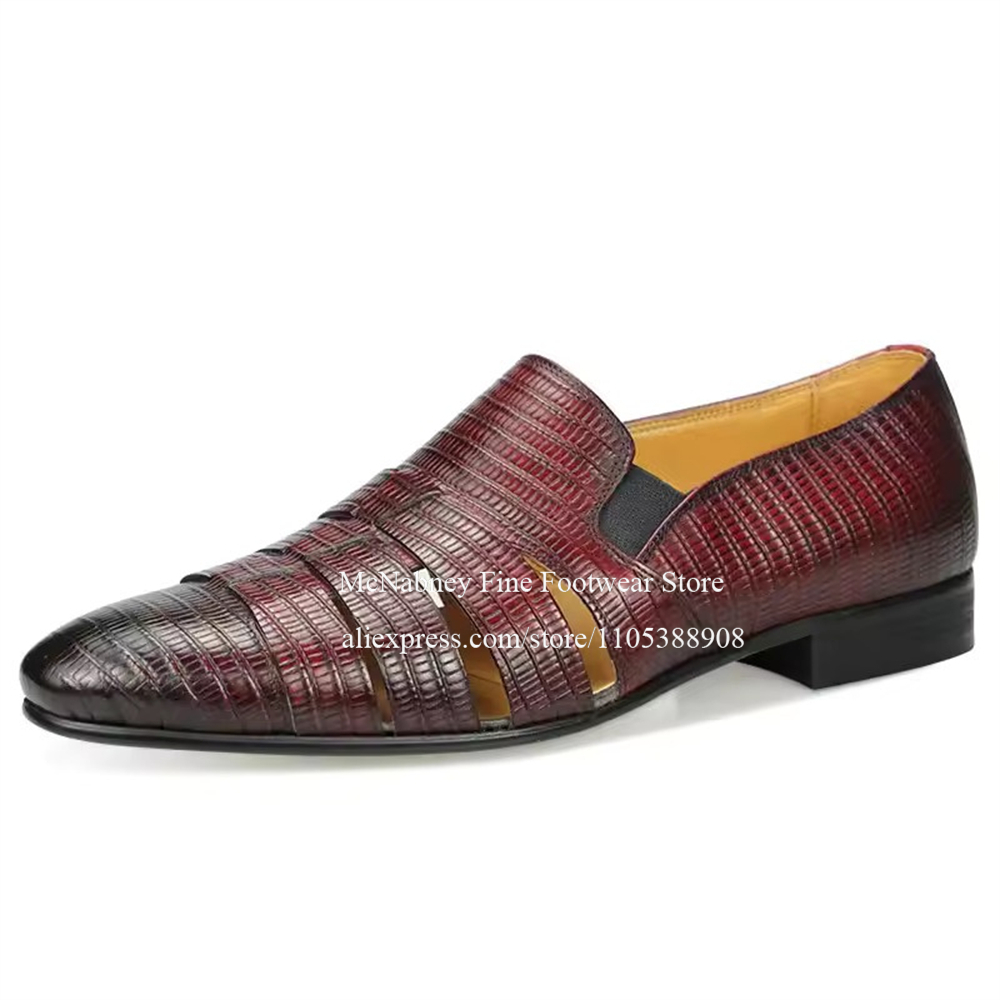 Mocasines de Cuero de Lagarto  - Men'S Formal Wear In Wedding reseña y precio