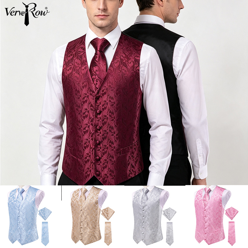 VerveRow - Chaleco de traje ja - Men Formal Wear With Tie reseña y precio