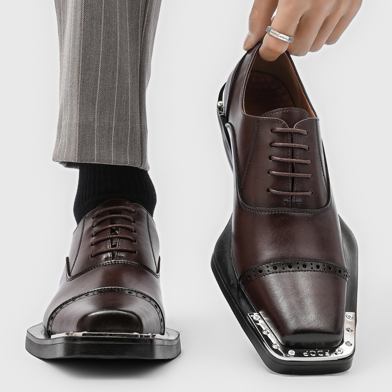 Zapatos de cuero para hombre - - Men Formal Wear Look reseña y precio