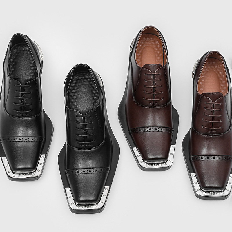 Zapatos de cuero para hombre - - Men Formal Wear Look reseña y precio