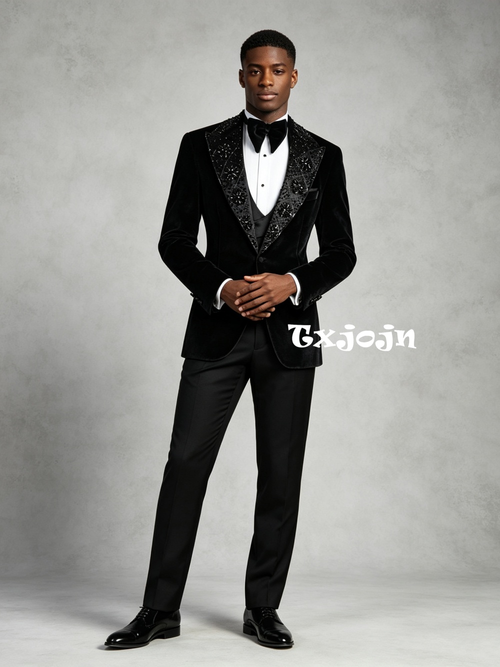 Conjunto de Traje de Terciopel - Formal Wear For Men Black Suit reseña y precio