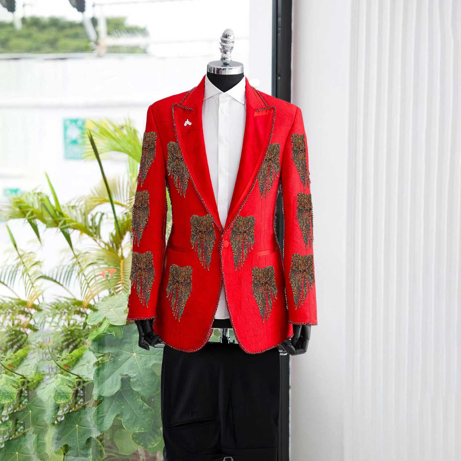 Traje de boda a la moda para h - Formal Wear For Men Black Suit reseña y precio
