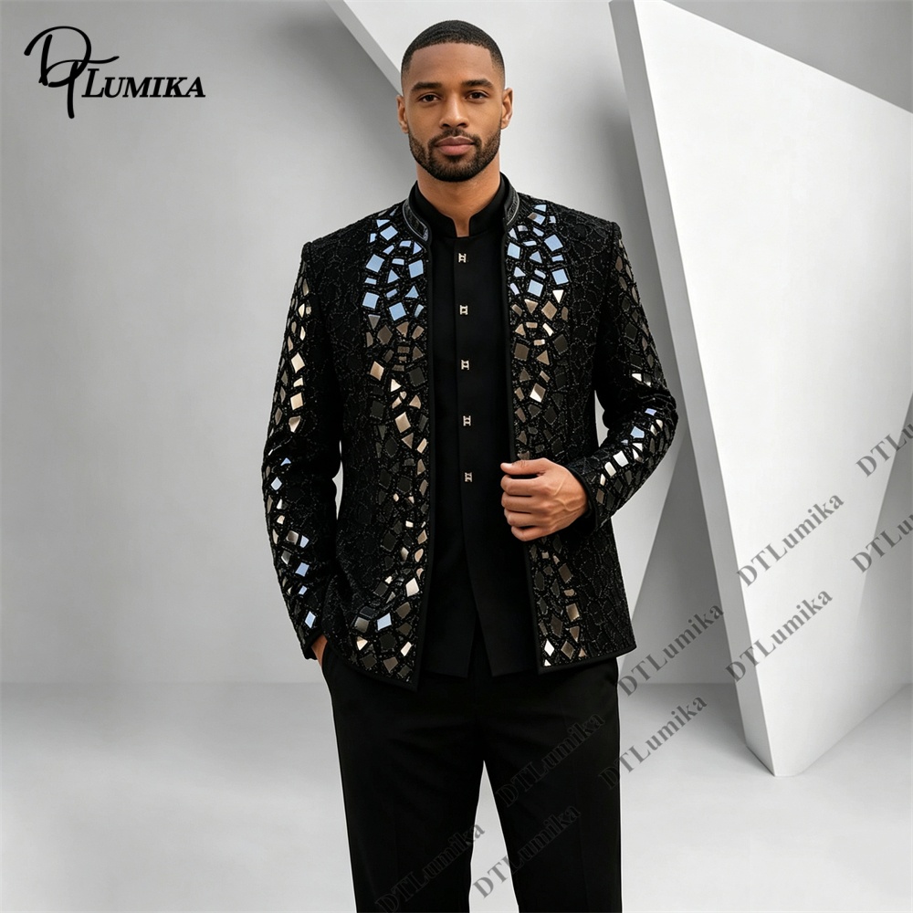 Traje de hombre negro con cuel - Formal Wear For Men Black Suit reseña y precio